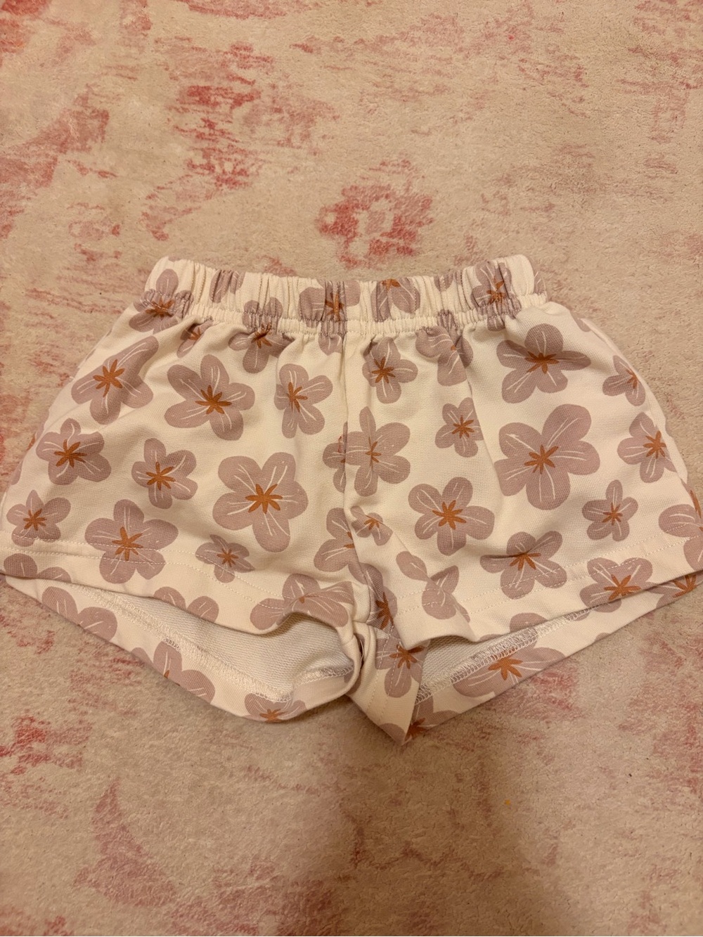 Rylee + Cru Cream Shorts with Pink Floral Print